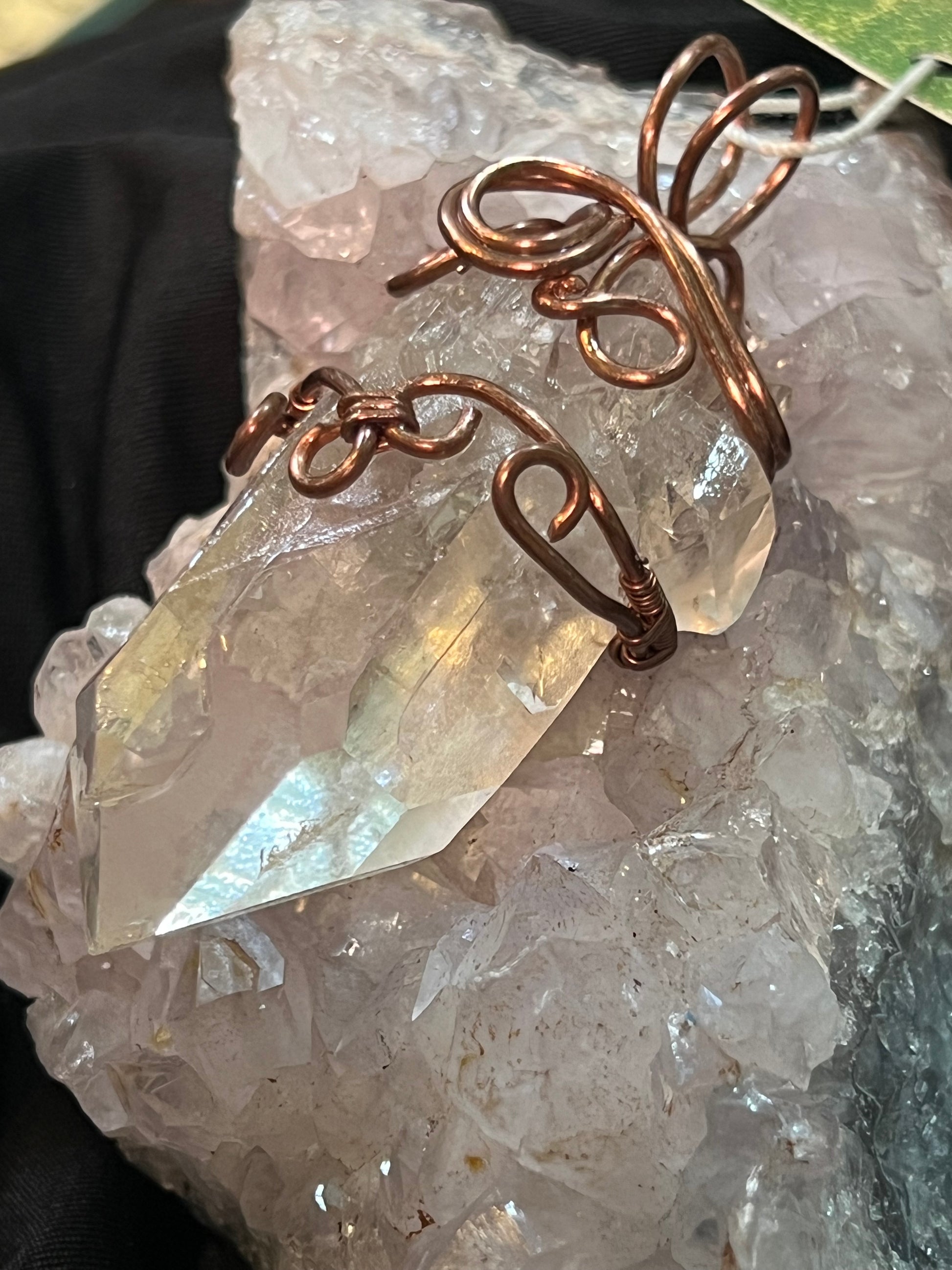 Chunky Clear Quartz Wire Wrapped Pendant