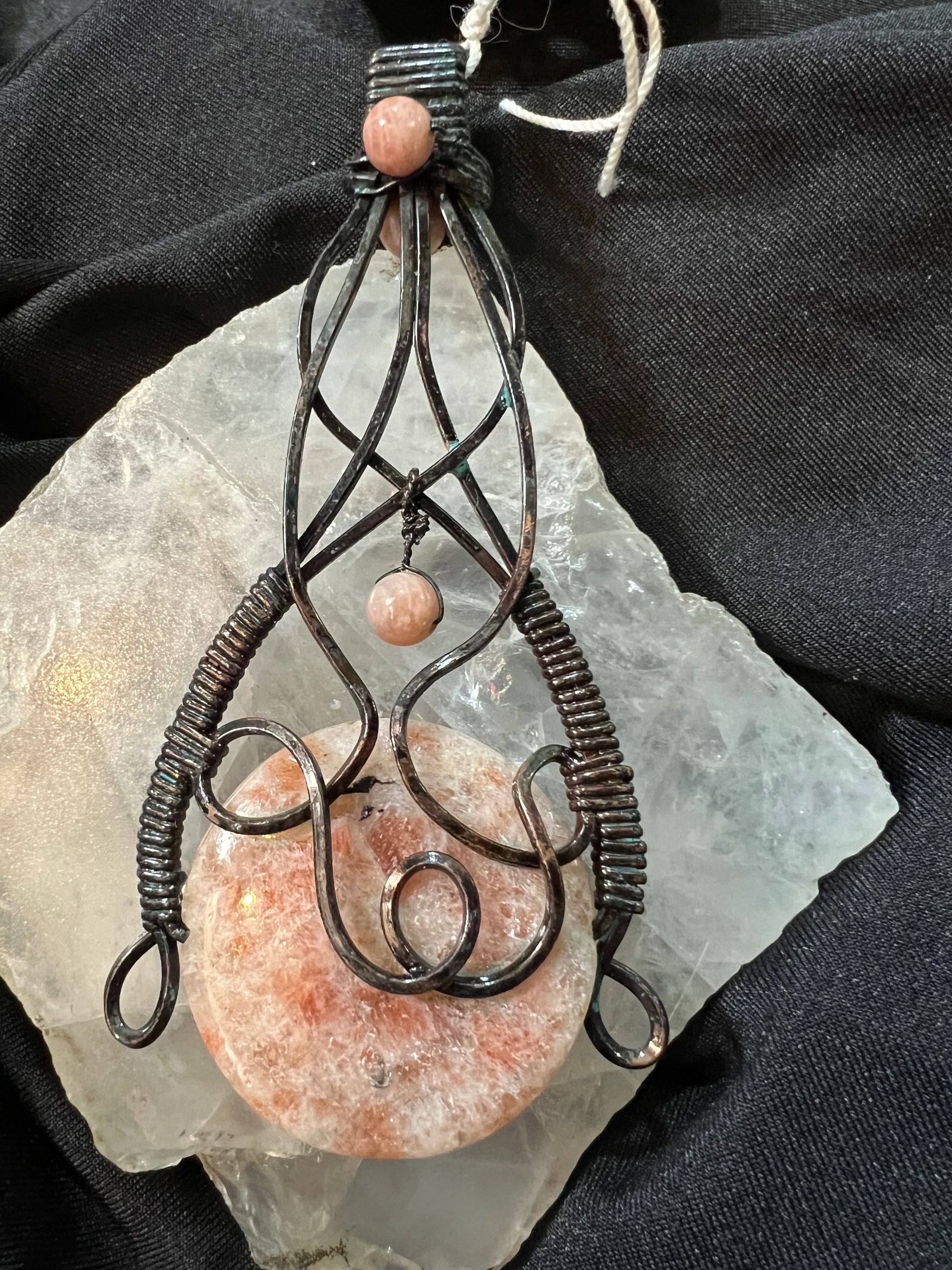 Large Reversible Sunstone Pendant