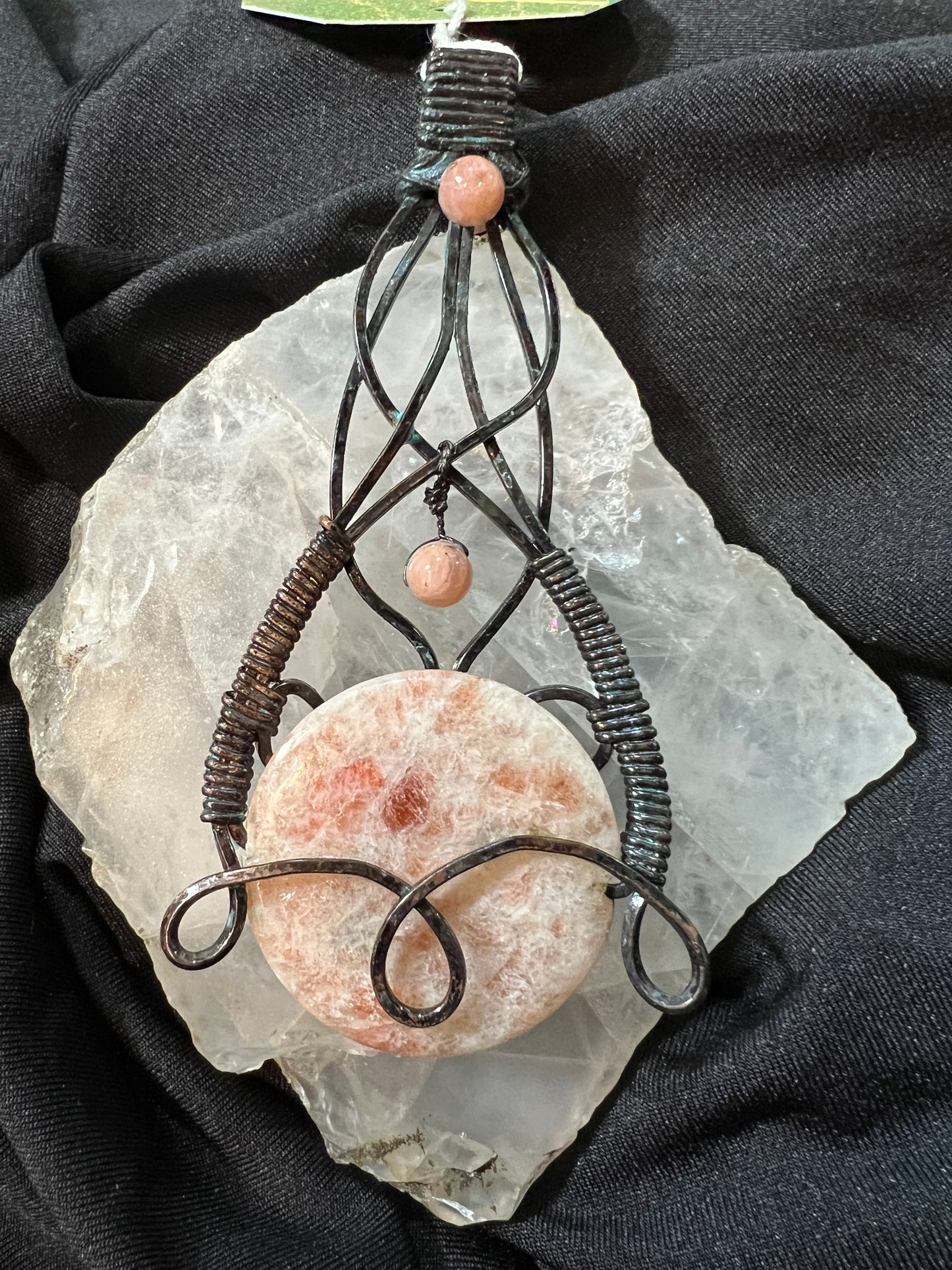 Large Reversible Sunstone Pendant