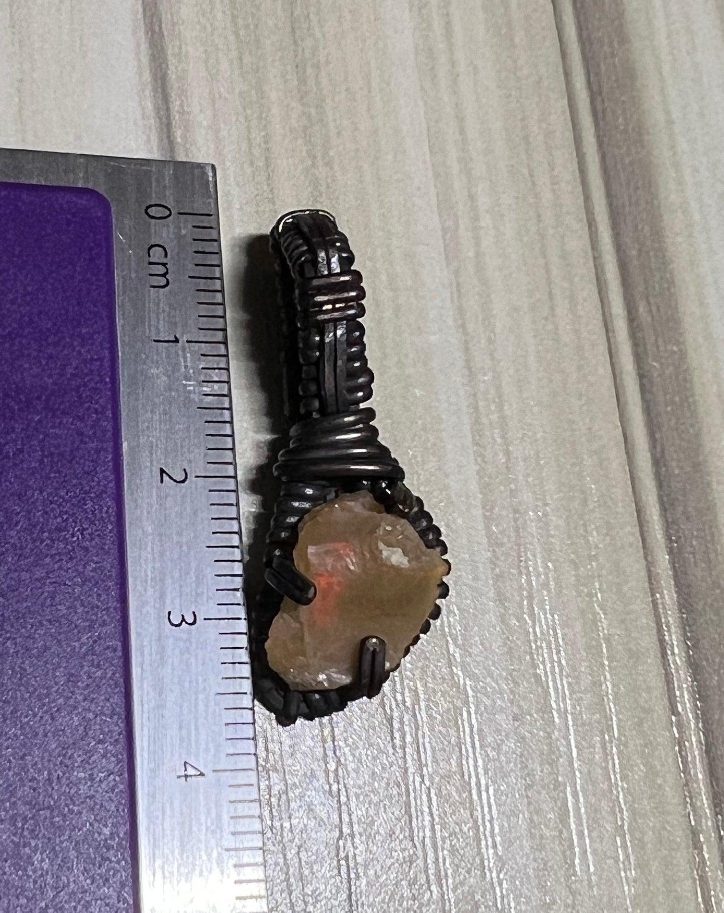 Rough Ethiopian Opal Tiny Pendant