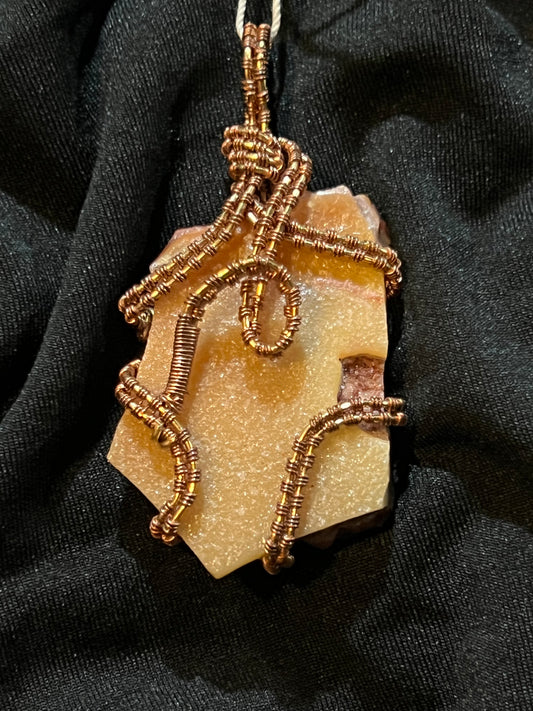 Carnelian Druzy Pendant