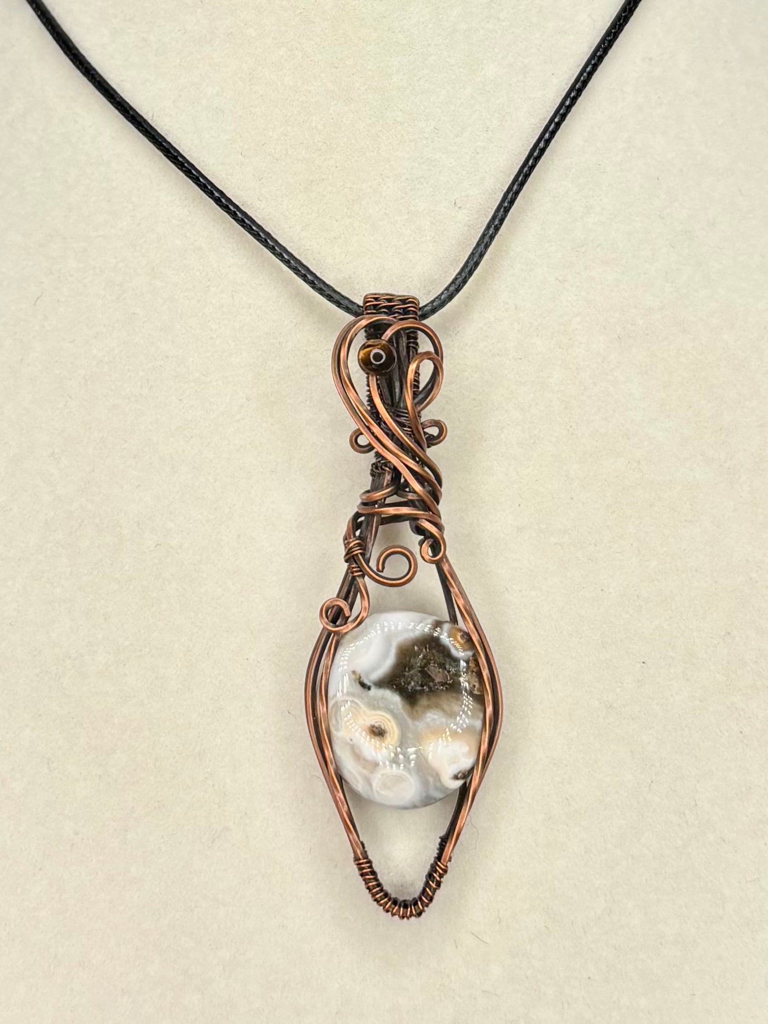 Ocean Jasper and Copper Pendant