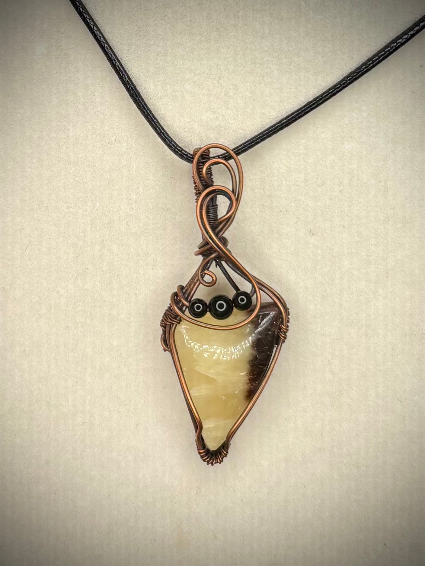 Septarian and Copper Pendant