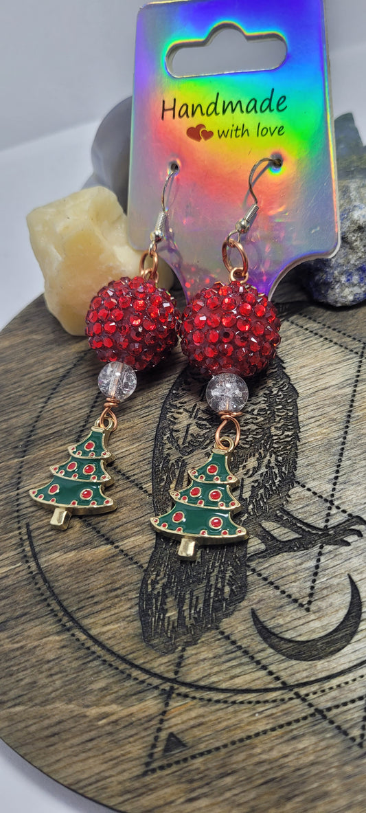 Christmas tree earrings