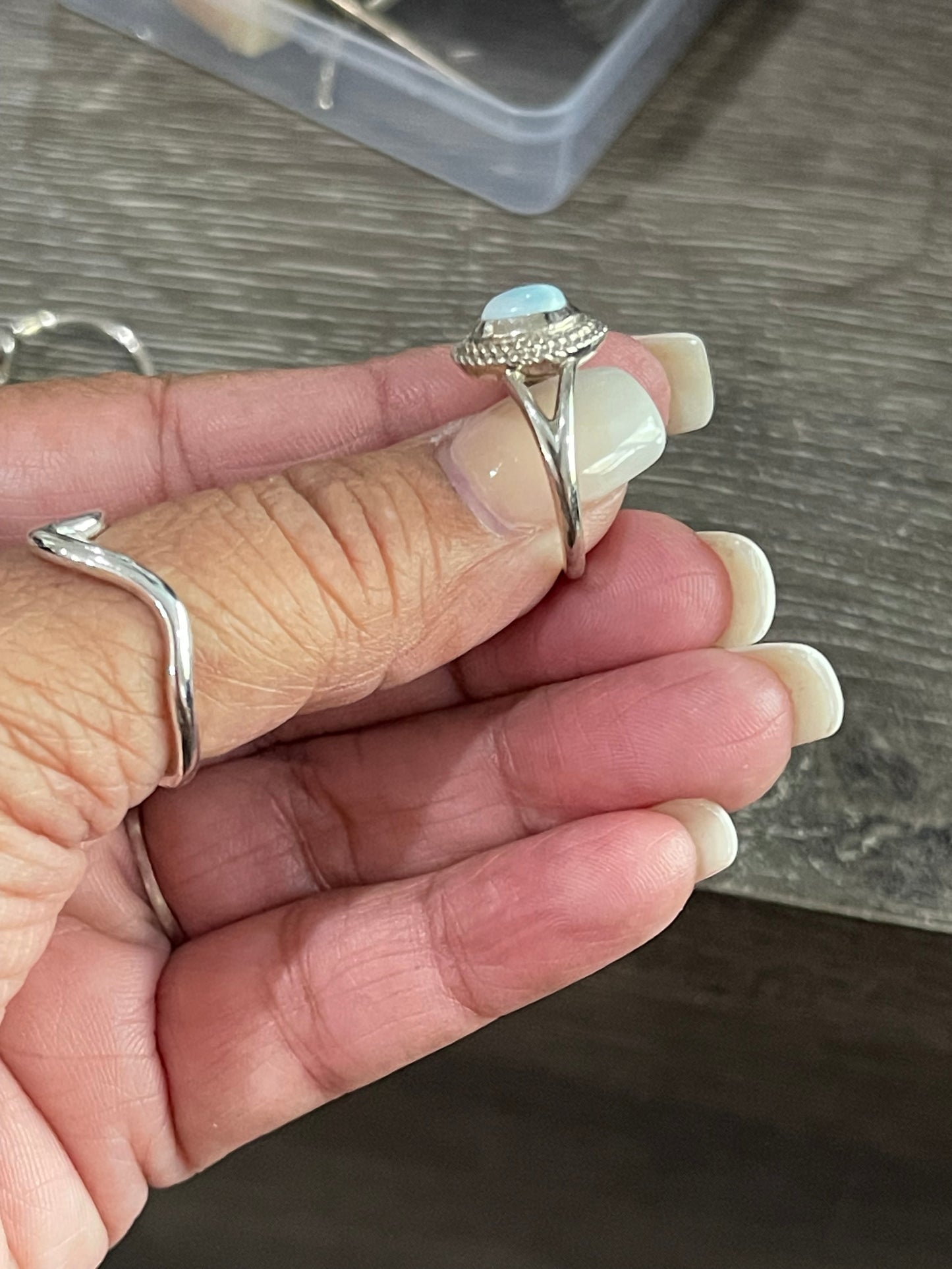 Dainty Larimar Ring