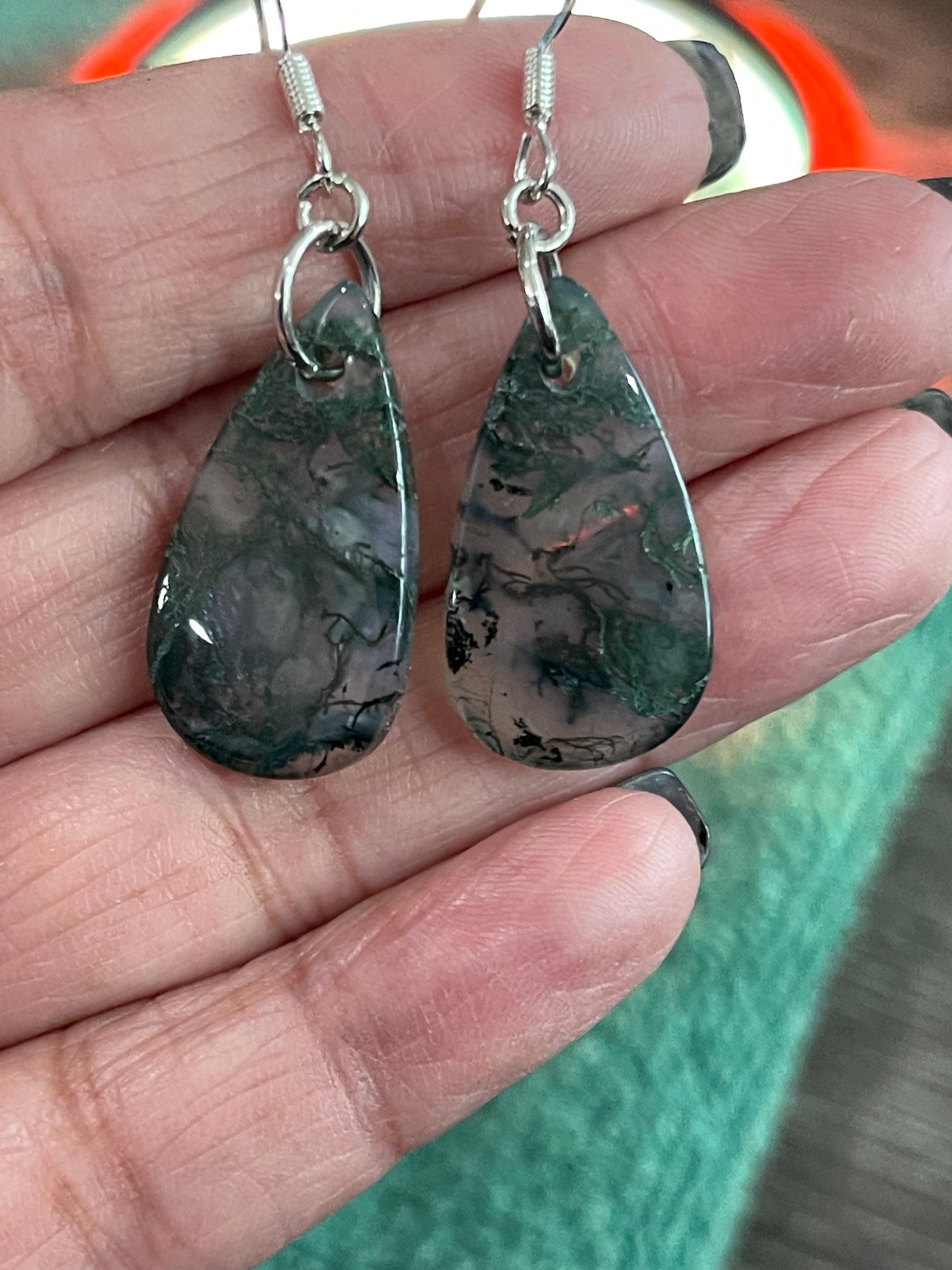 Moss Agate Earrings