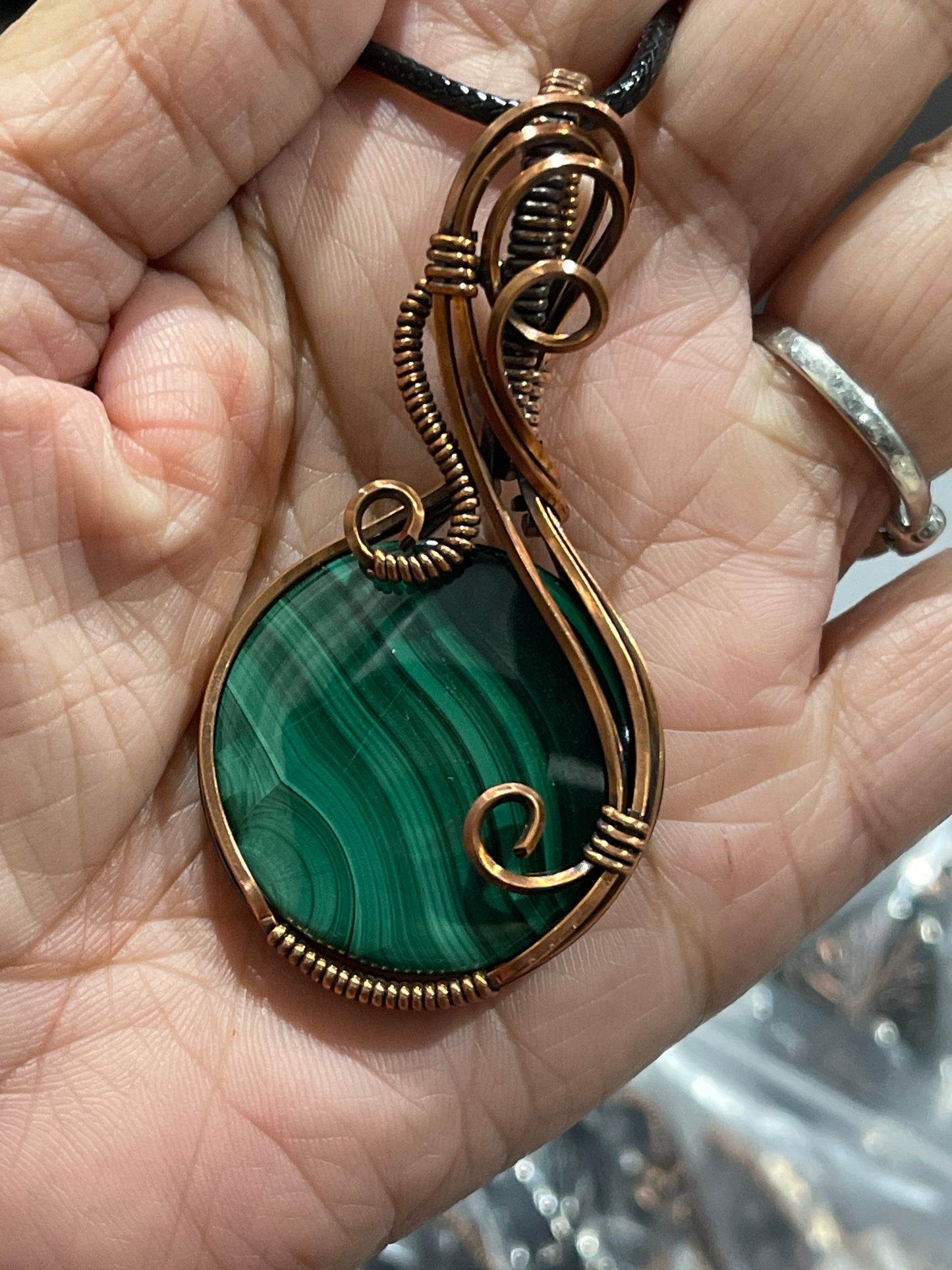 Large Malachite Pendant