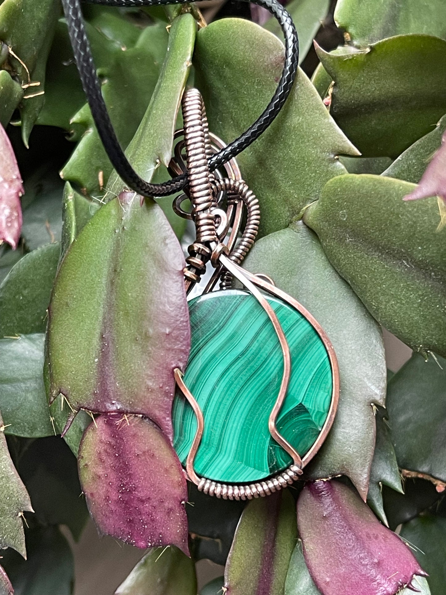 Large Malachite Pendant