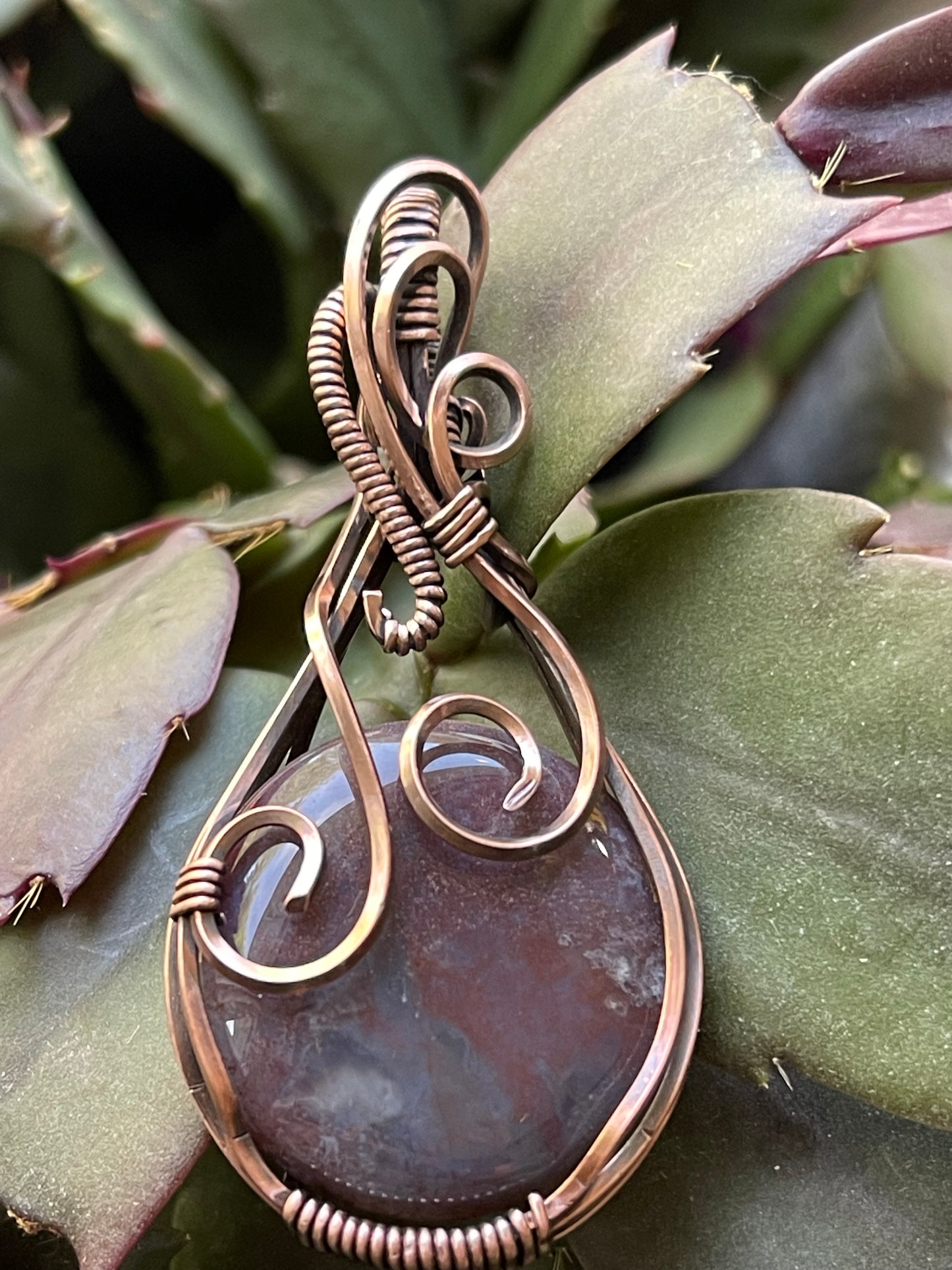 Red Moss Agate Pendant