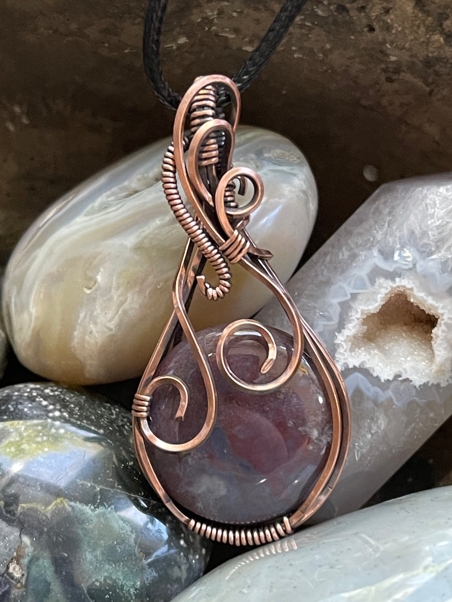 Red Moss Agate Pendant