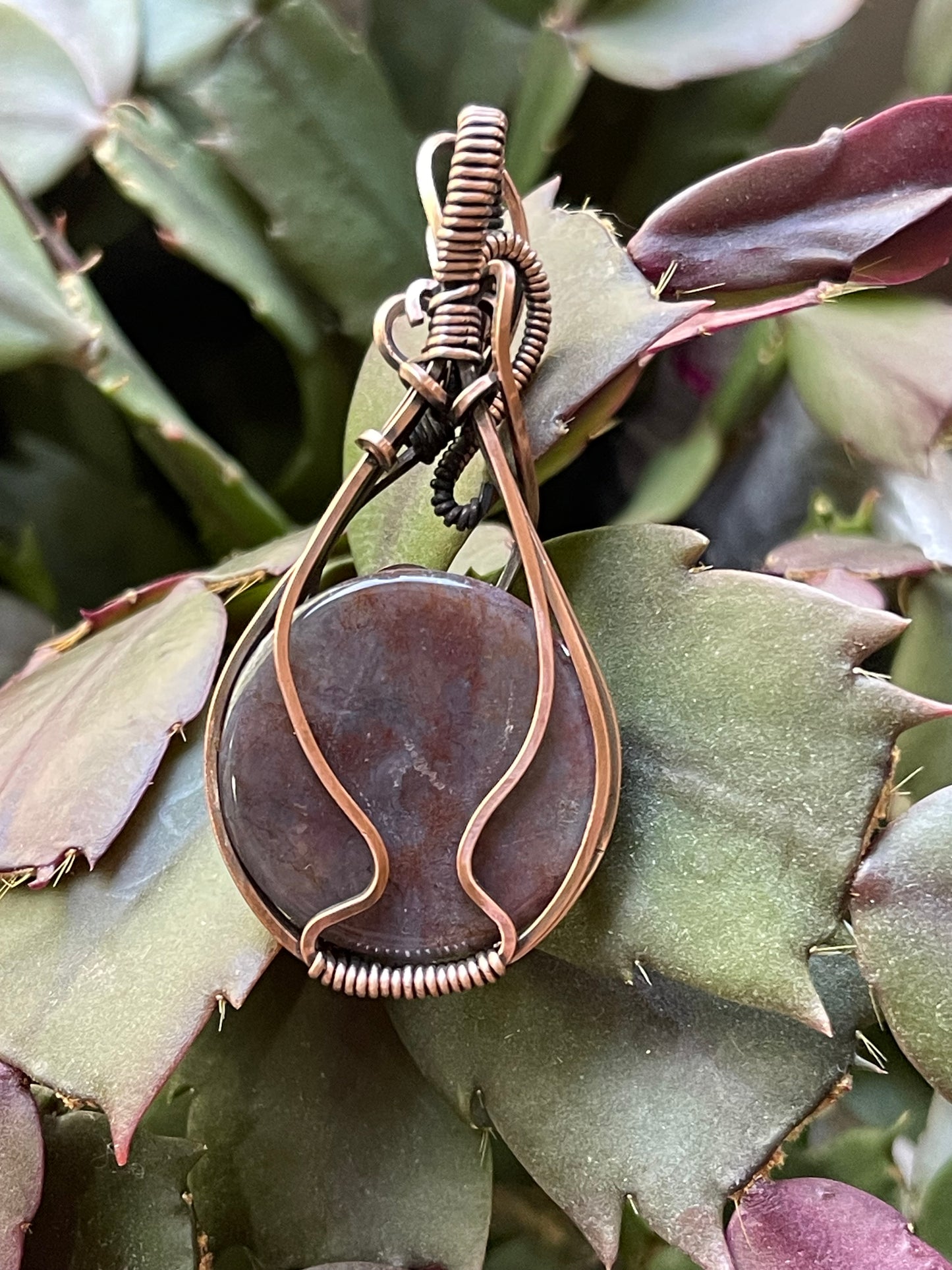 Red Moss Agate Pendant