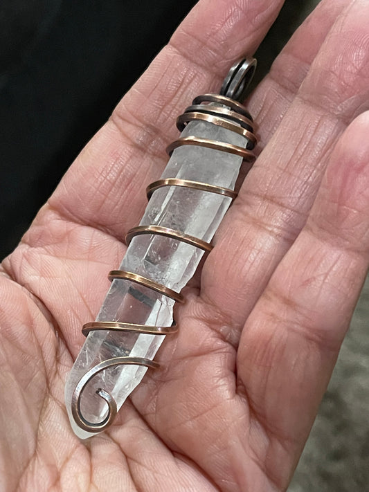 Large Lemurian Quartz Pendant