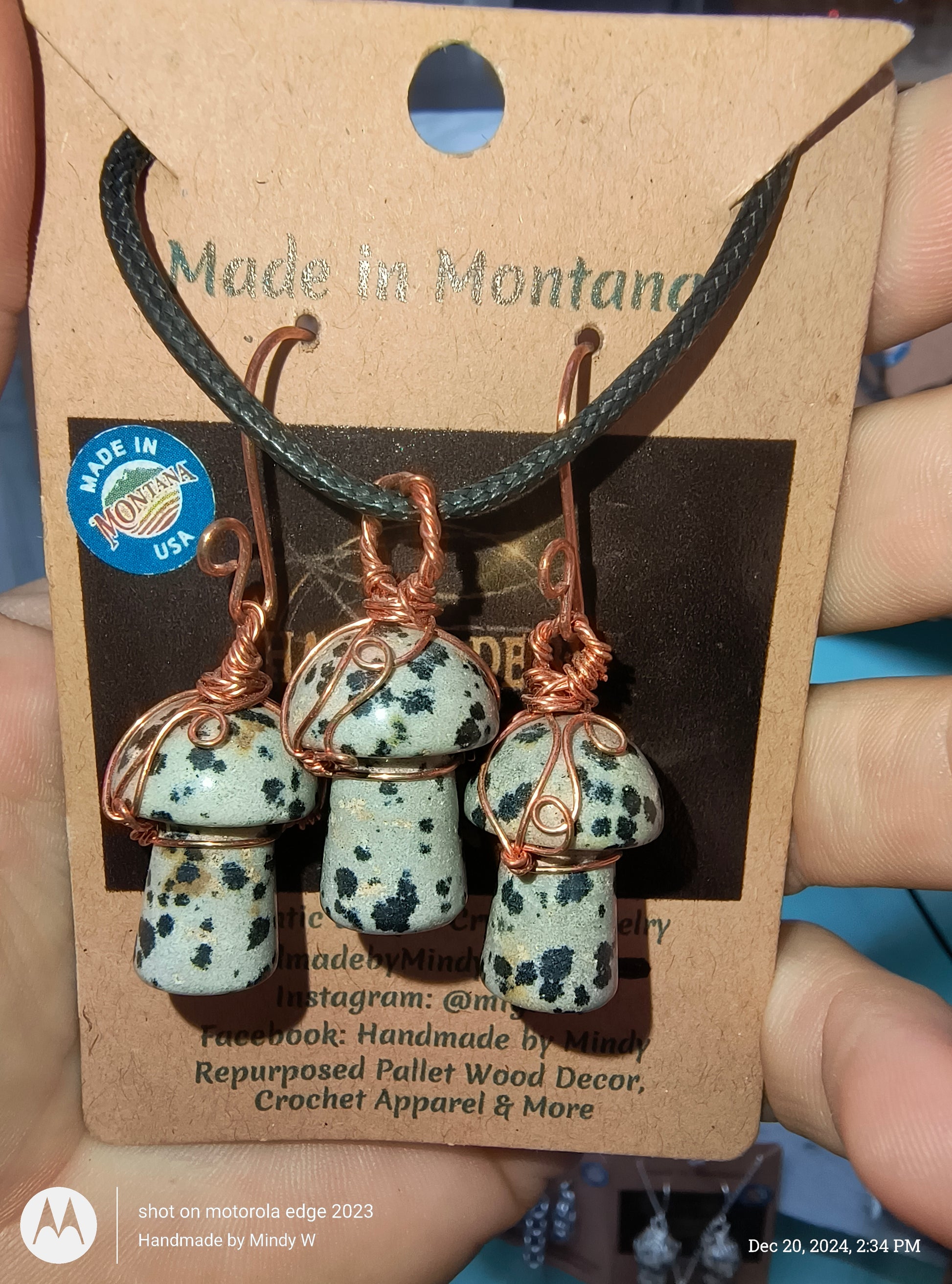 Dalmatian Jasper Mini Mushroom Set