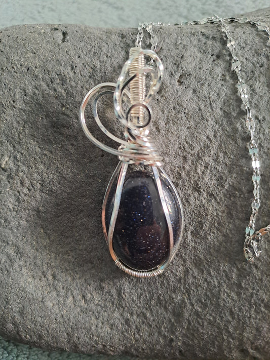 Black Sun Stone Pendant