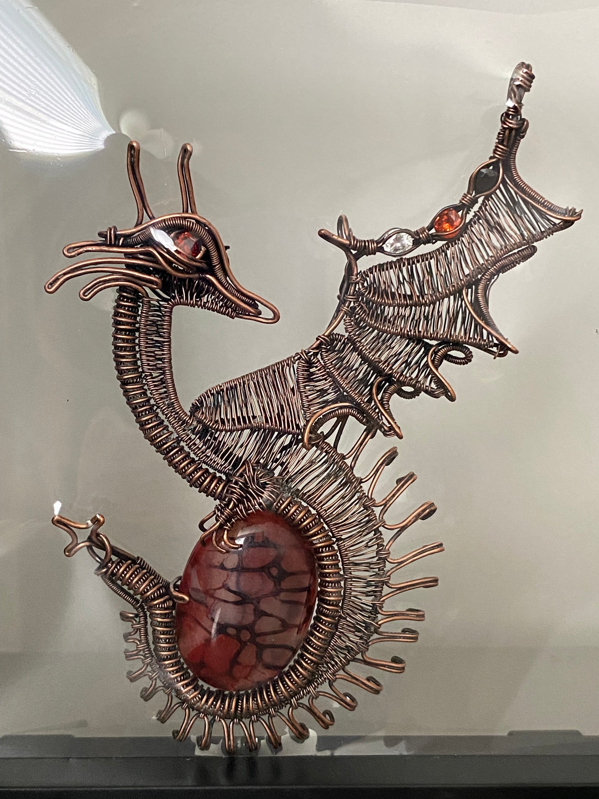 Dragons Vein Agate Copper Wire Wrapped Dragon