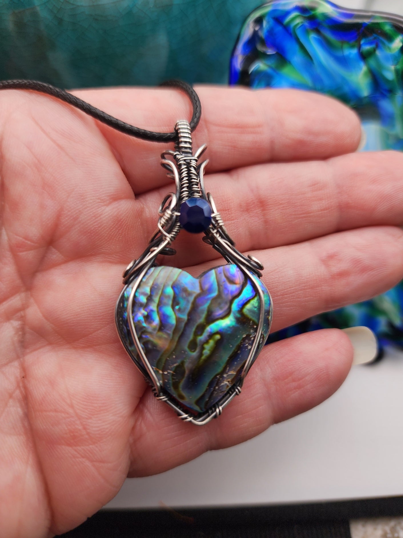 Abalone Heart Pendant