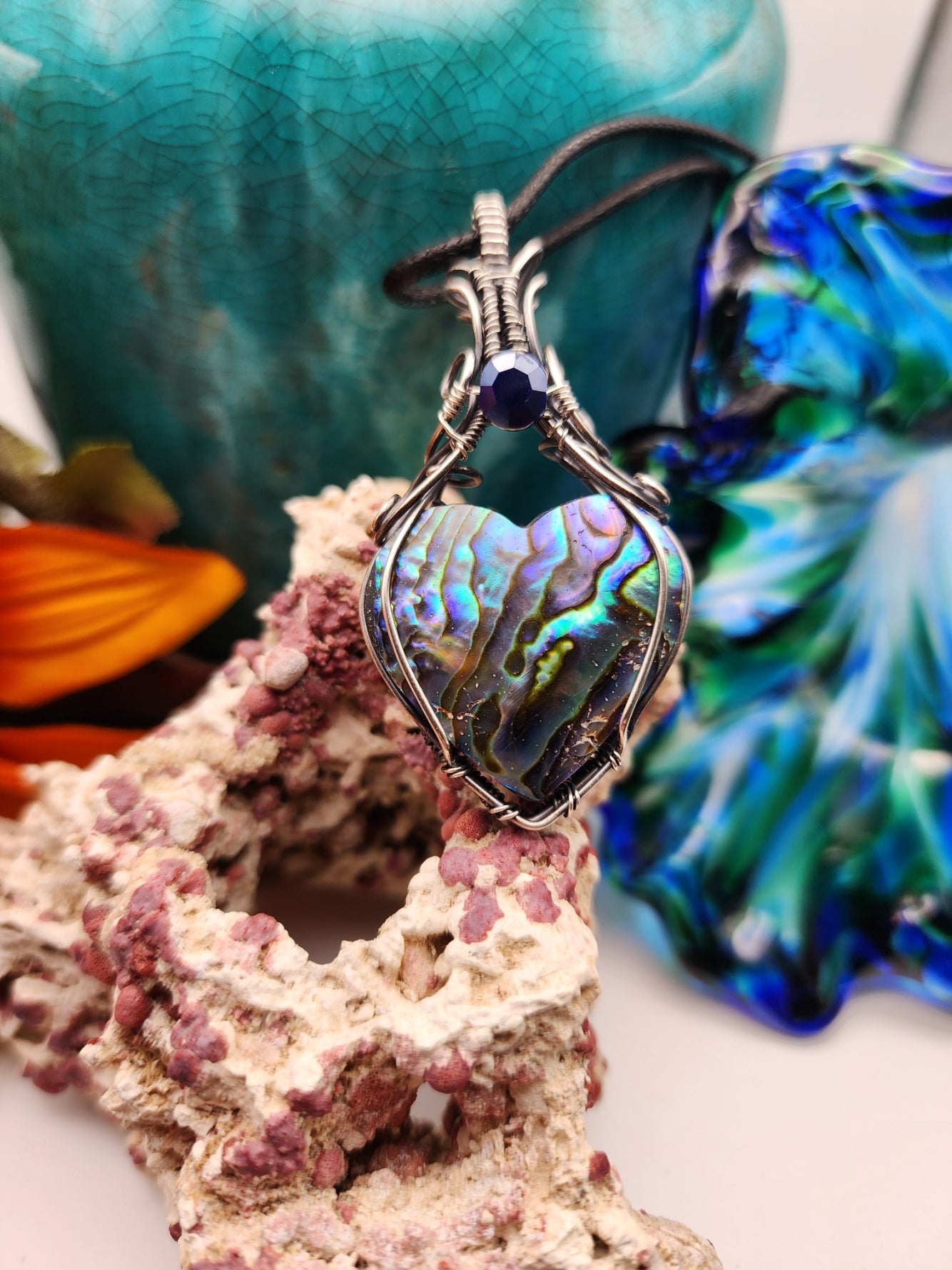 Abalone Heart Pendant