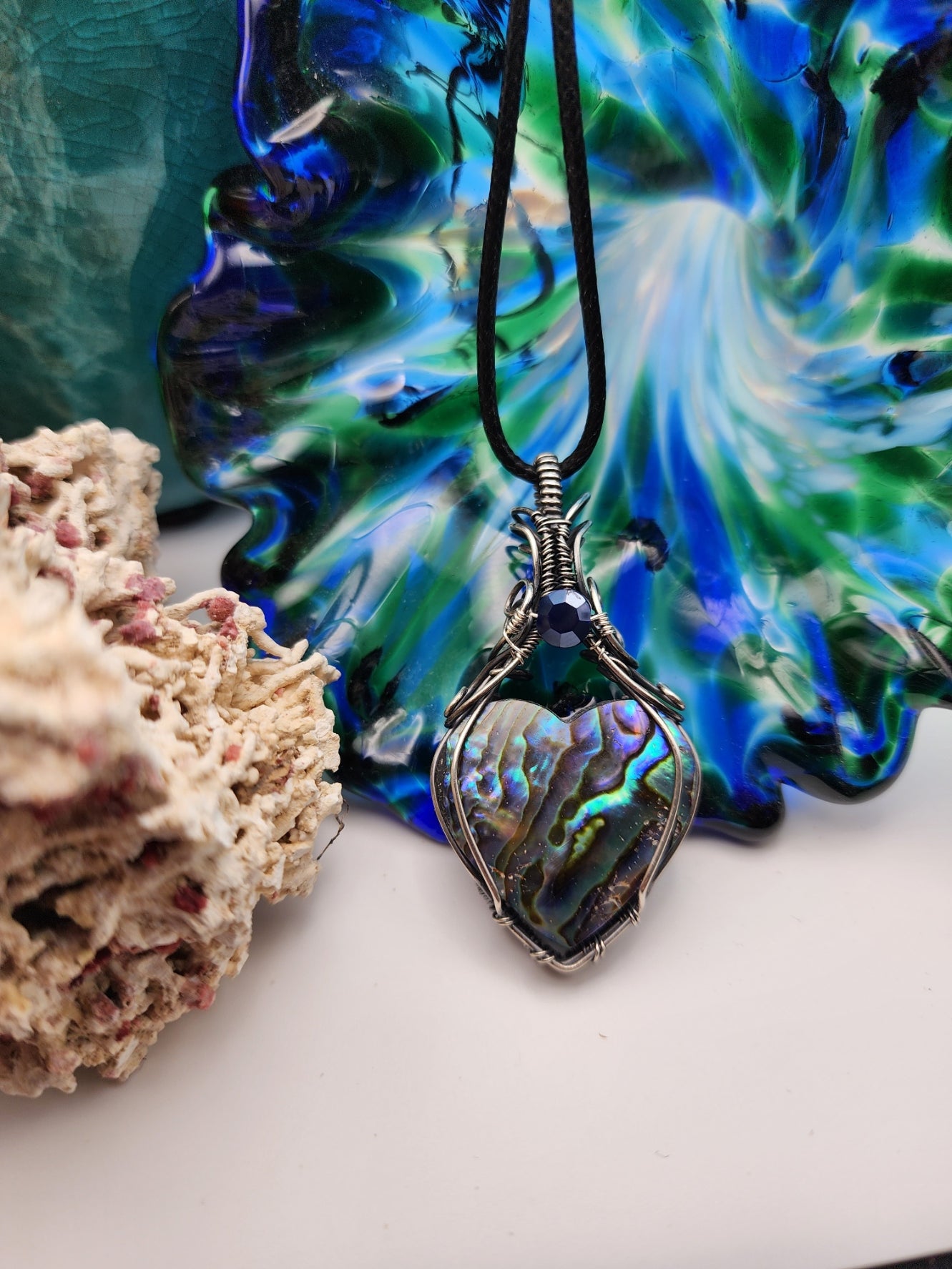 Abalone Heart Pendant