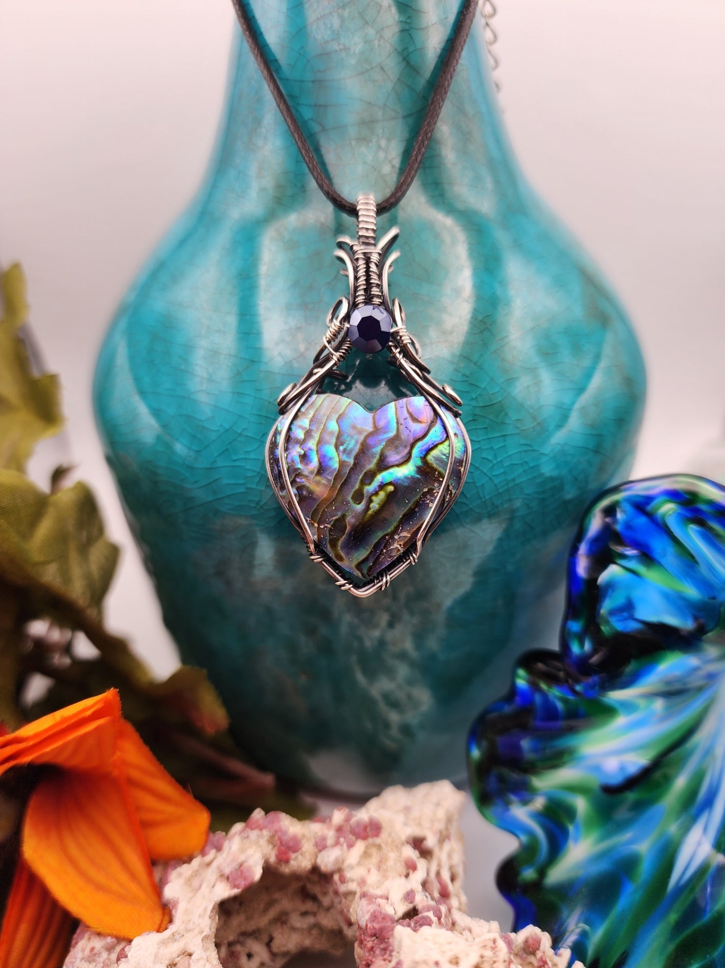 Abalone Heart Pendant