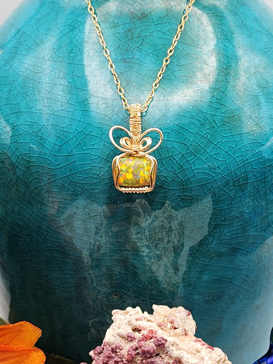 Yellow Rectangle Opal