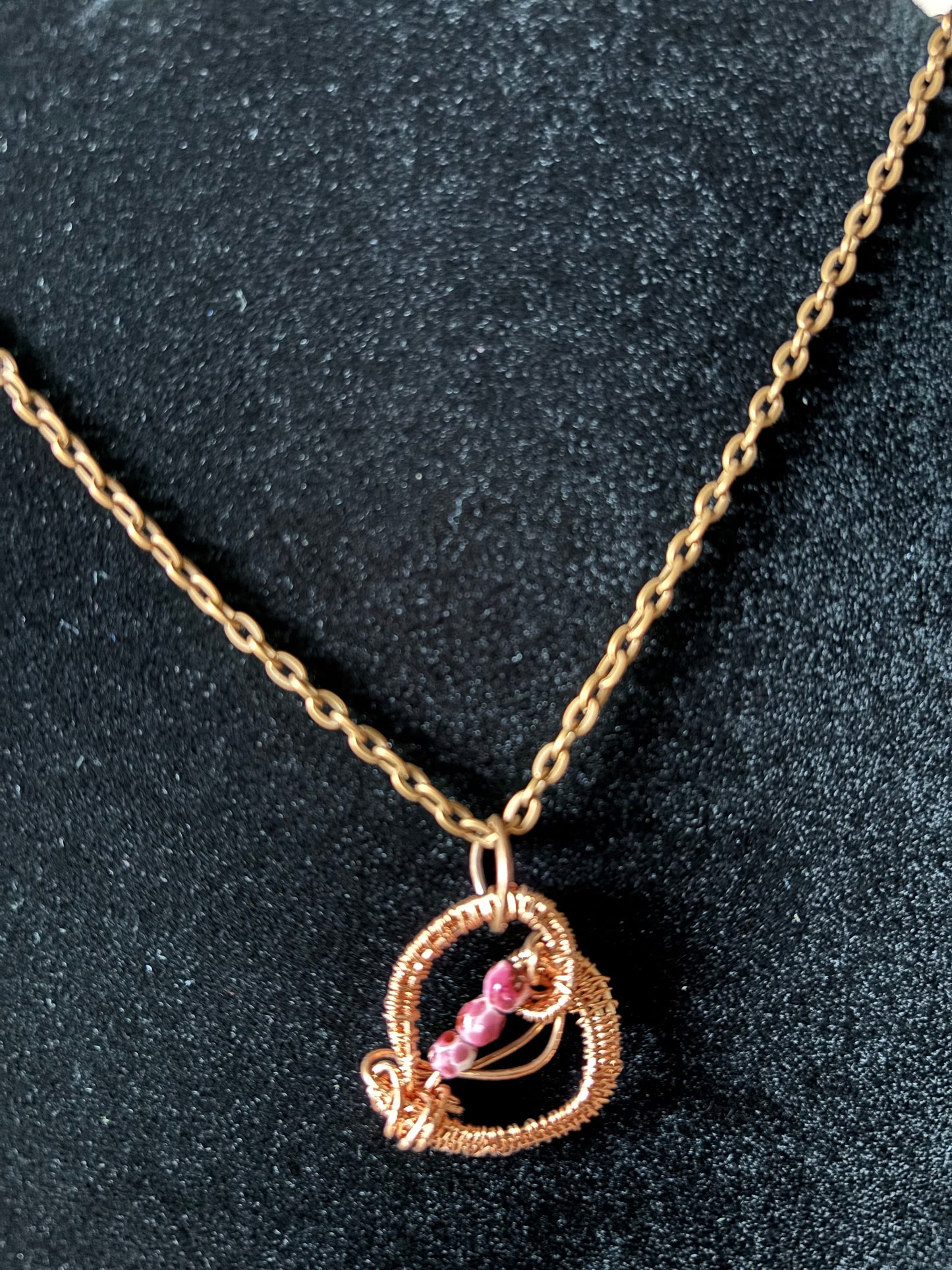 Copper woven wire heart