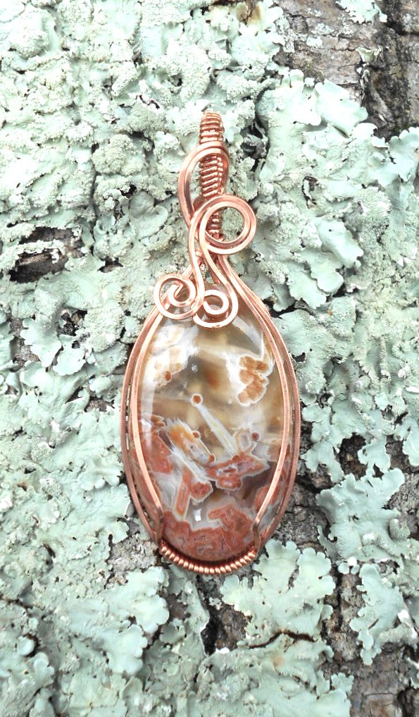 Psuedomorph Stick Agate Pendant