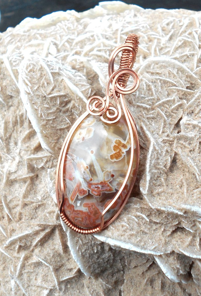 Psuedomorph Stick Agate Pendant