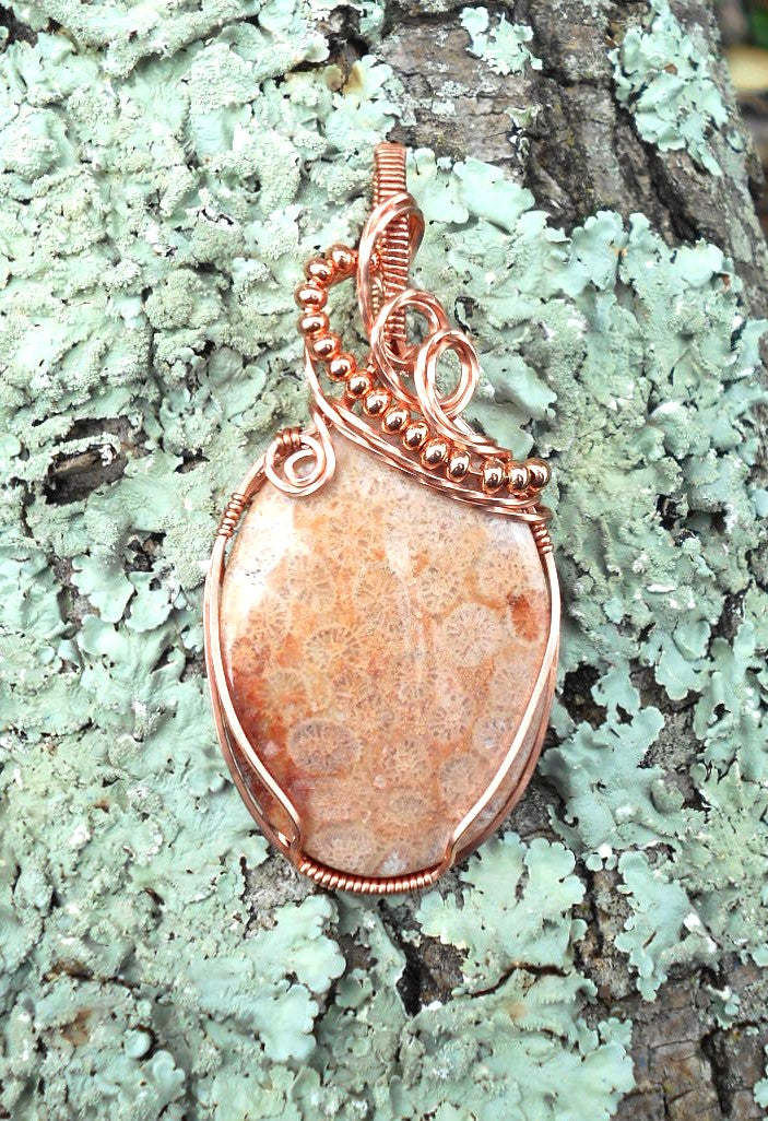 Fossilized Coral Pendant