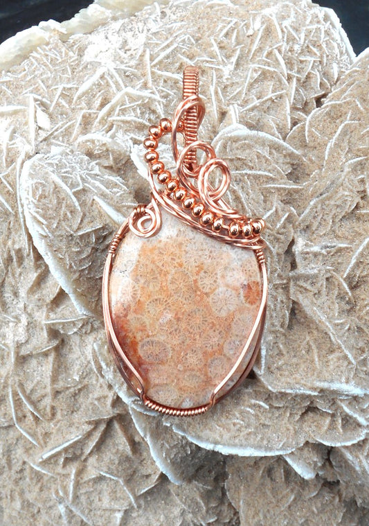 Fossilized Coral Pendant