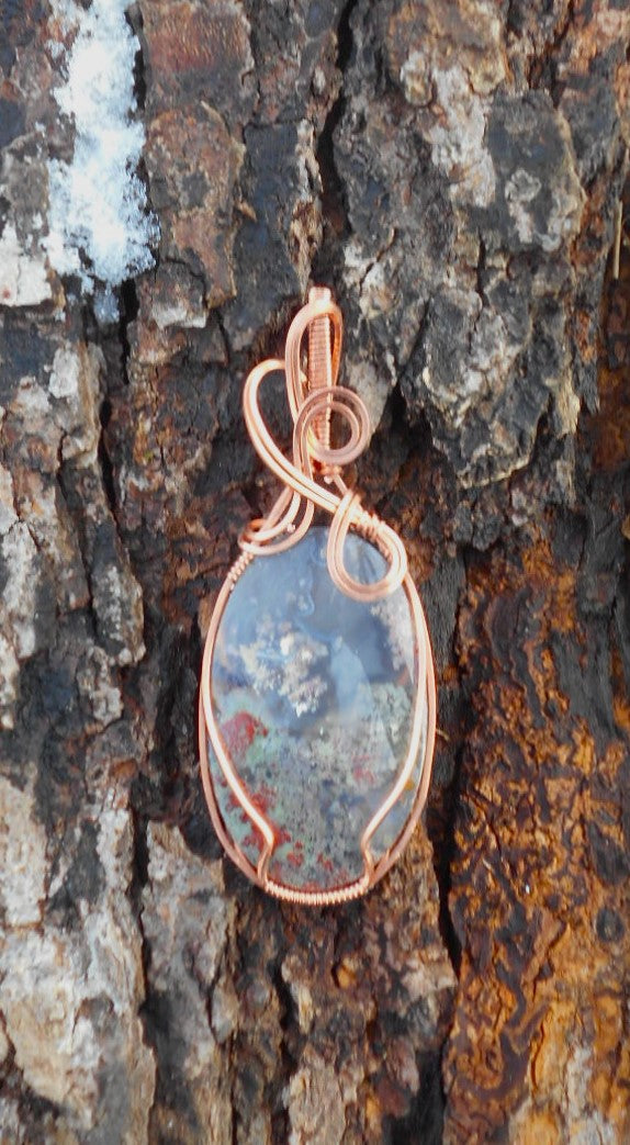 Scenic Moss Agate Pendant