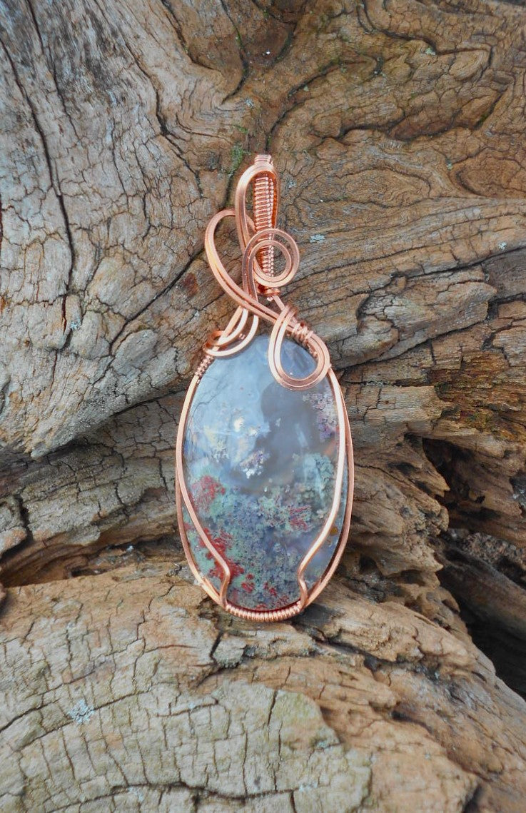 Scenic Moss Agate Pendant