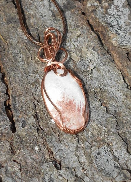 Pretty Peach Scolecite Pendant