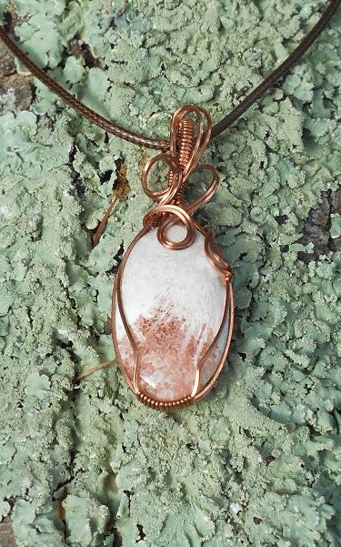 Pretty Peach Scolecite Pendant