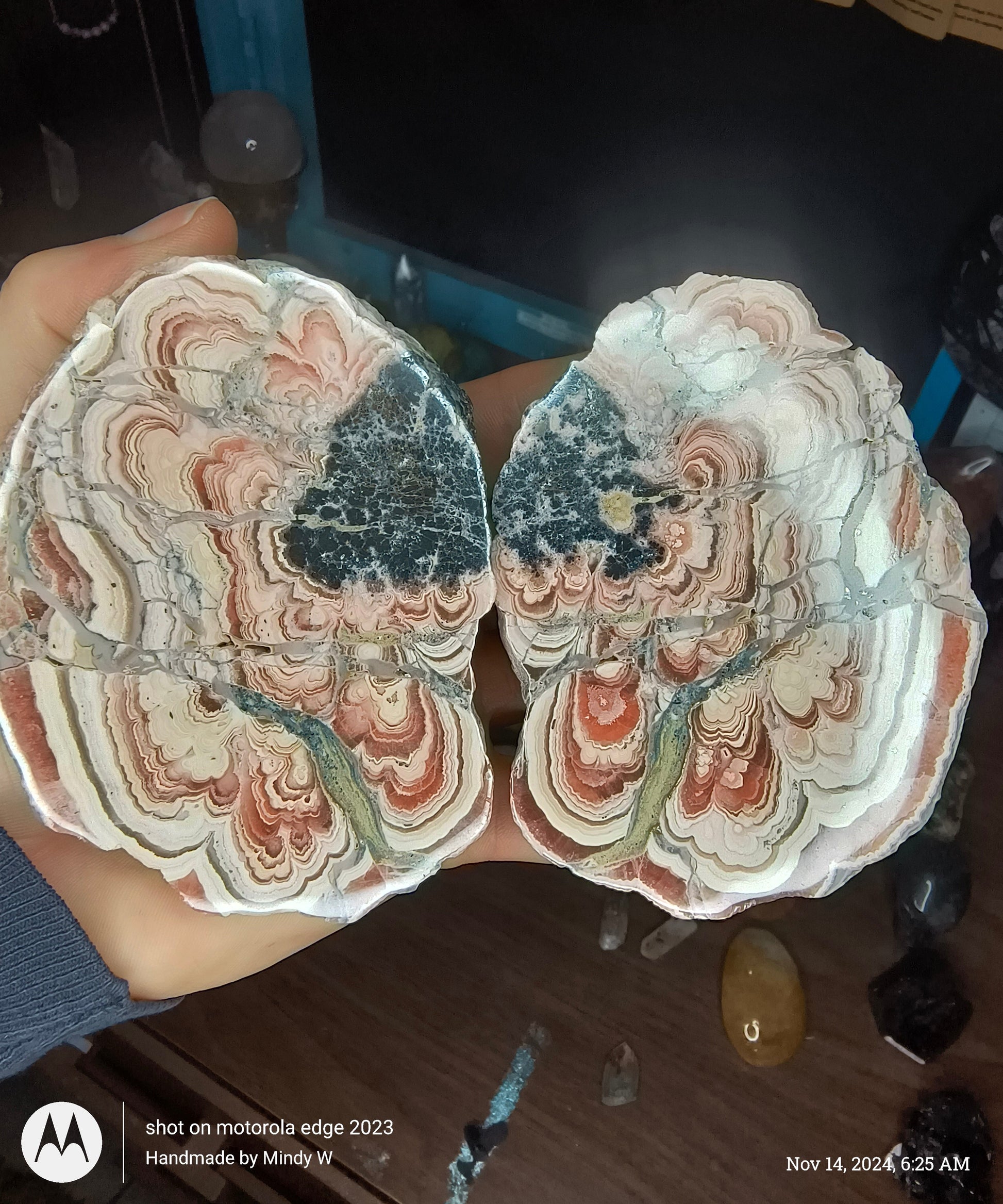 Rhodochrosite Pair