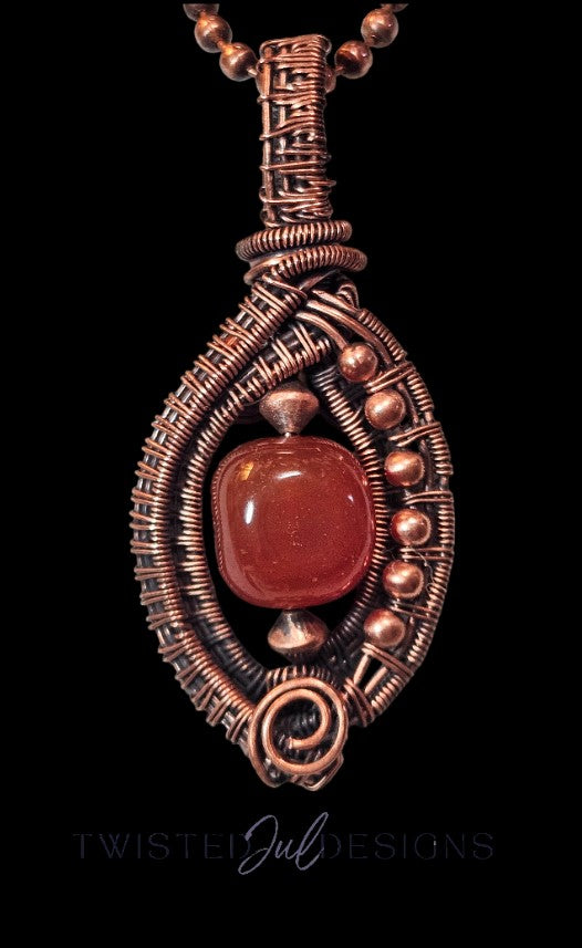 Carnelian and Antiqued Copper