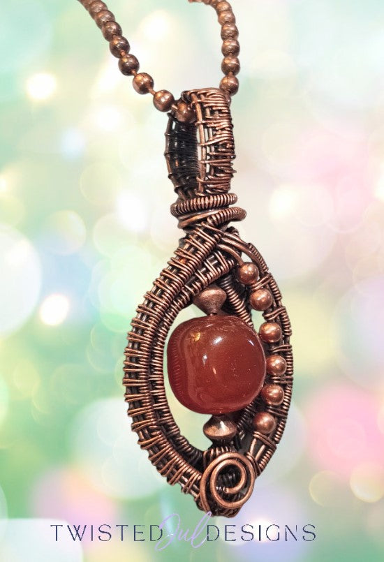 Carnelian and Antiqued Copper