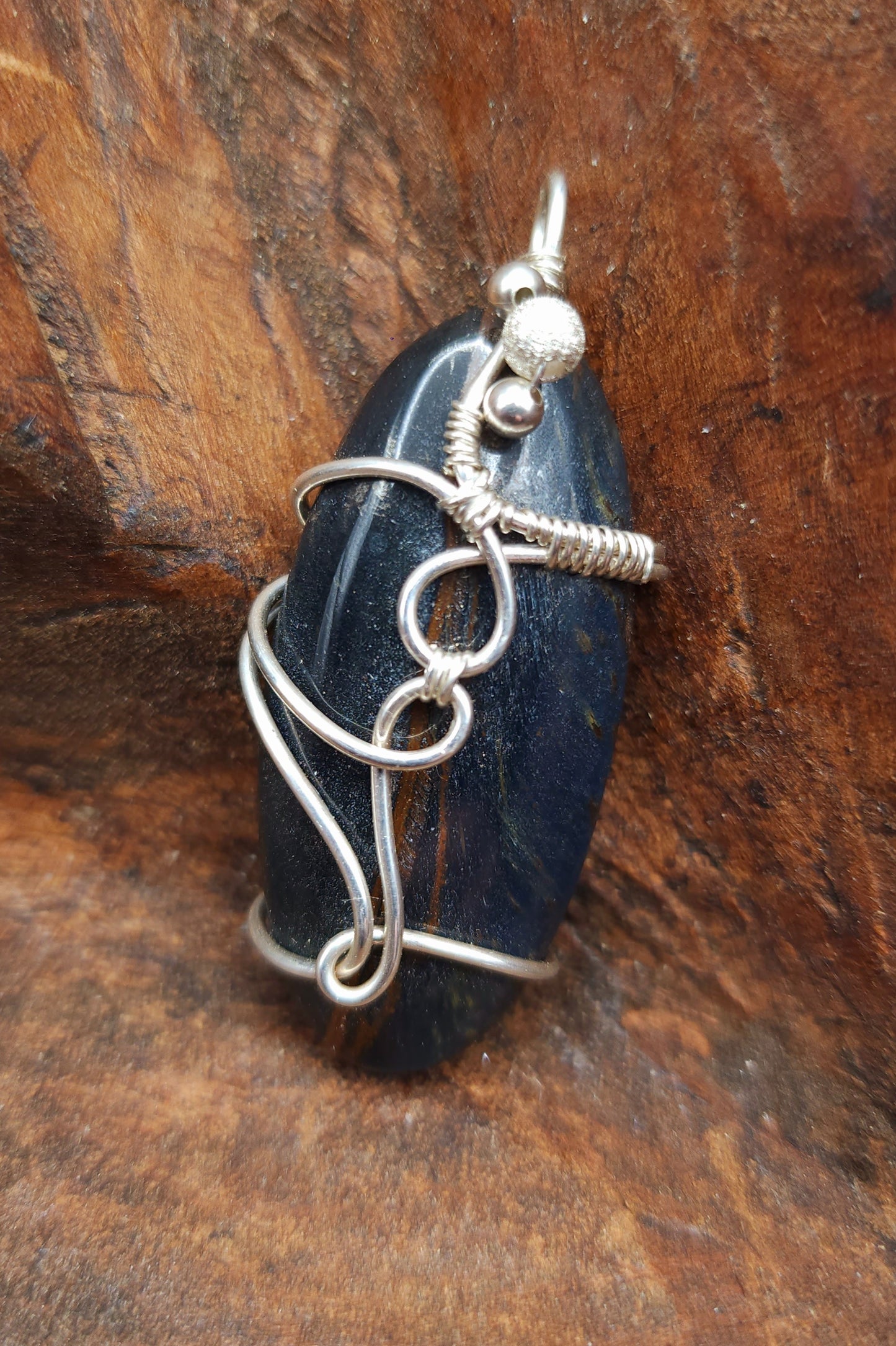 Blue Tiger Eye Pendant