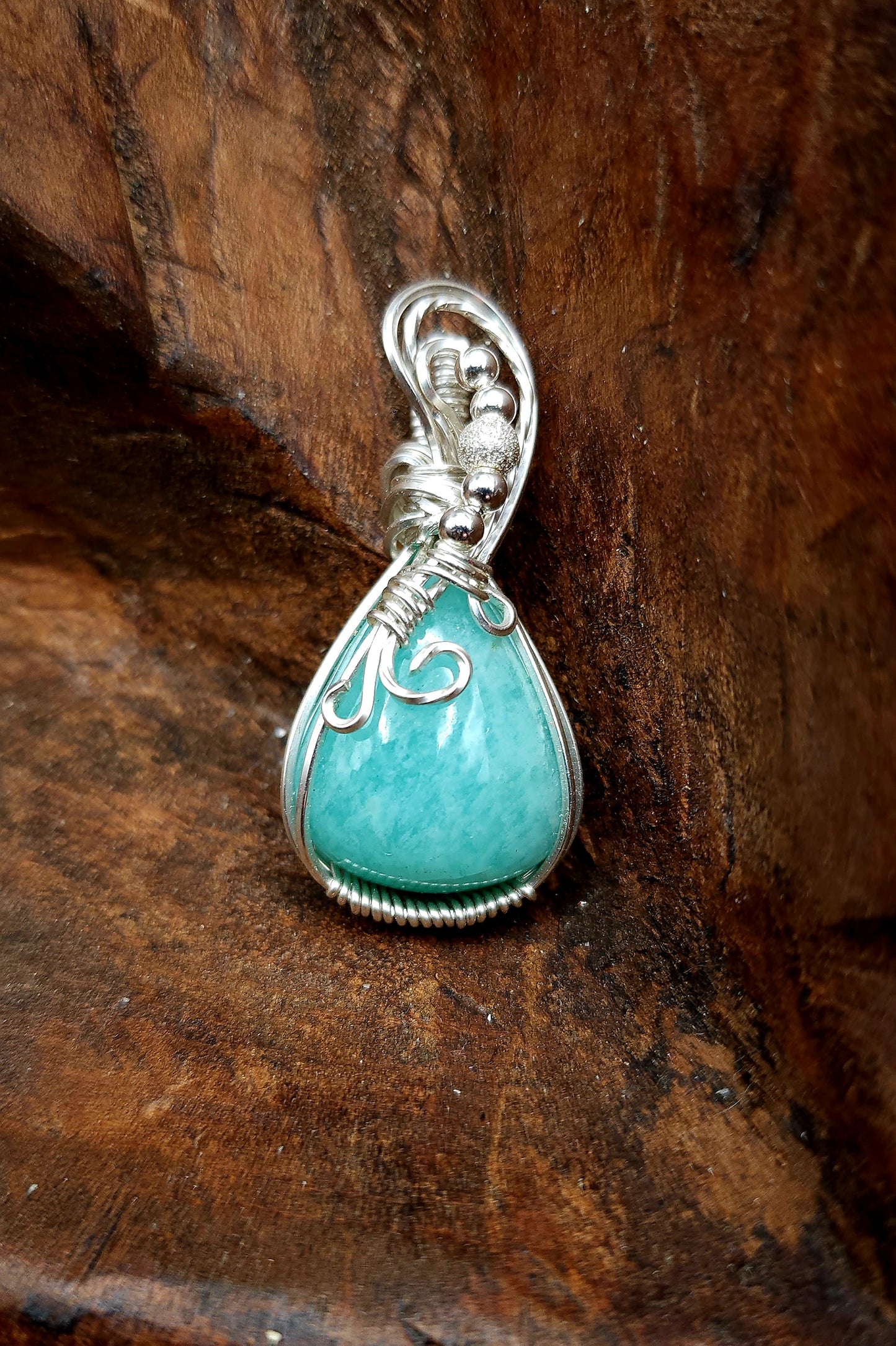 Amazonite Teardrop Pendant