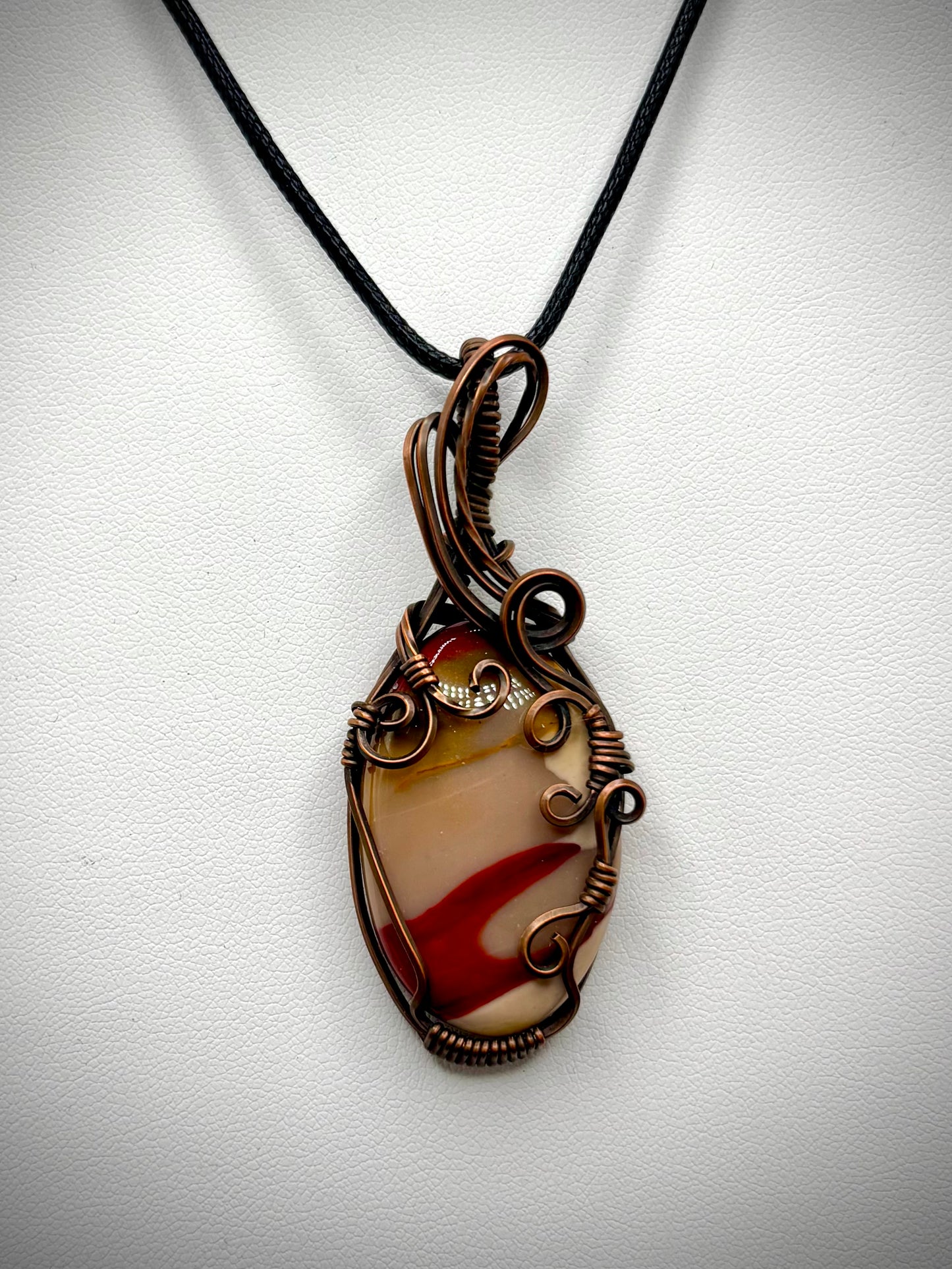 Mookaite and Copper Pendant