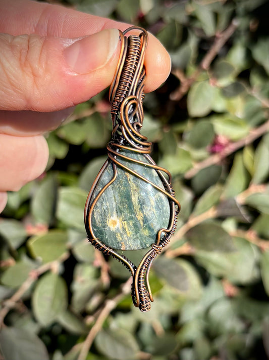 Ocean Jasper and Copper Pendant