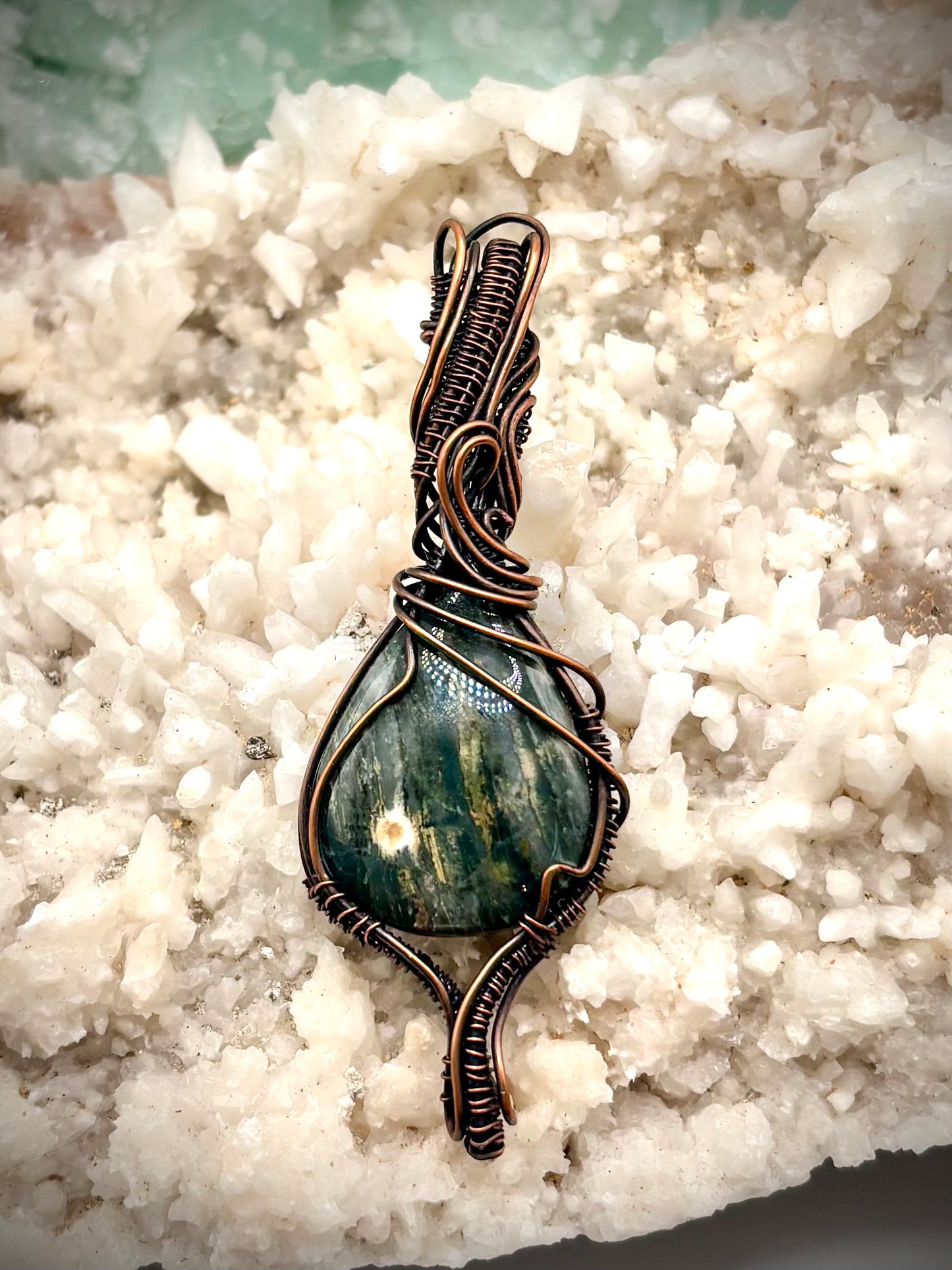 Ocean Jasper and Copper Pendant