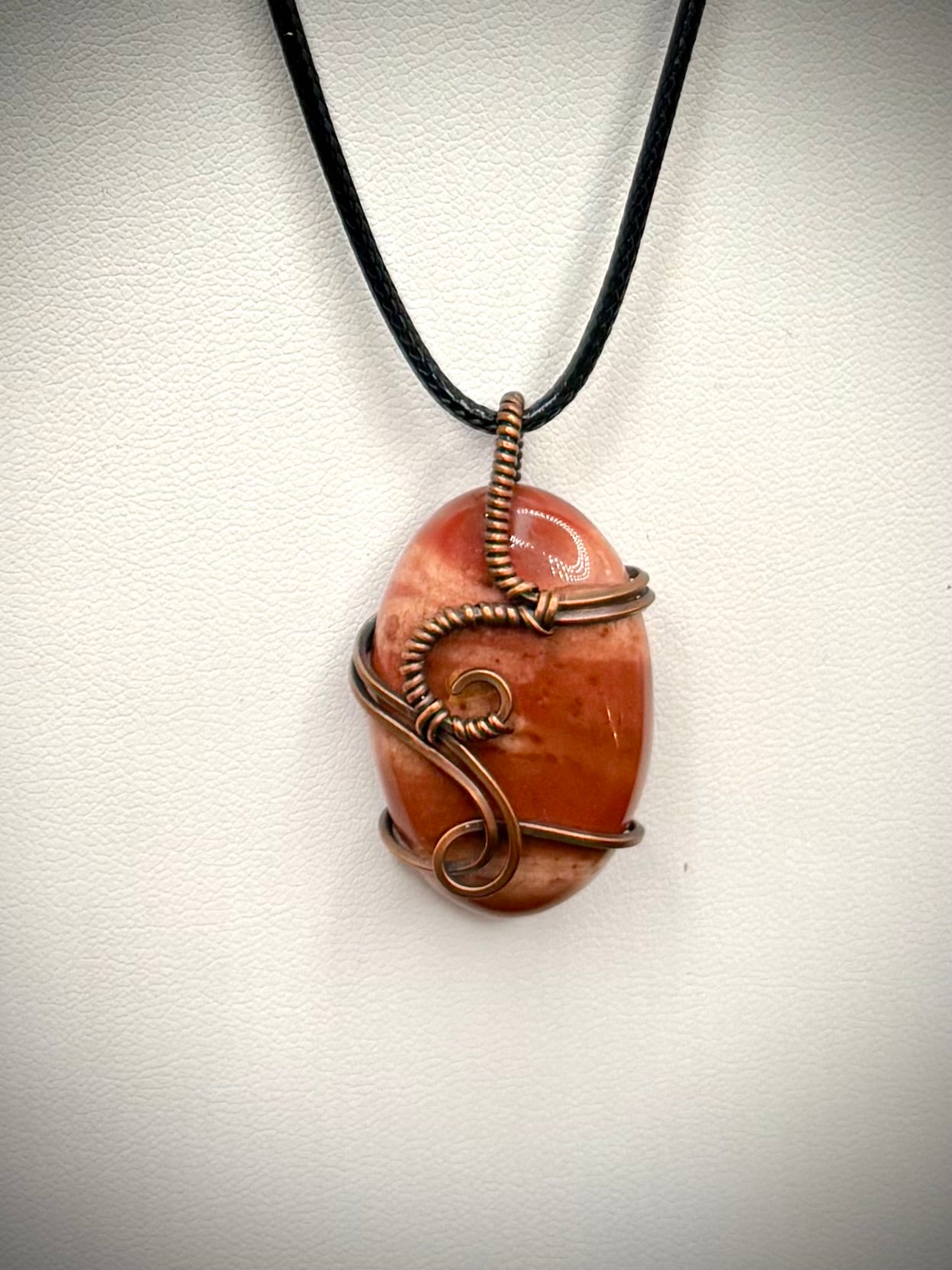 Red Jasper and Copper Pendant