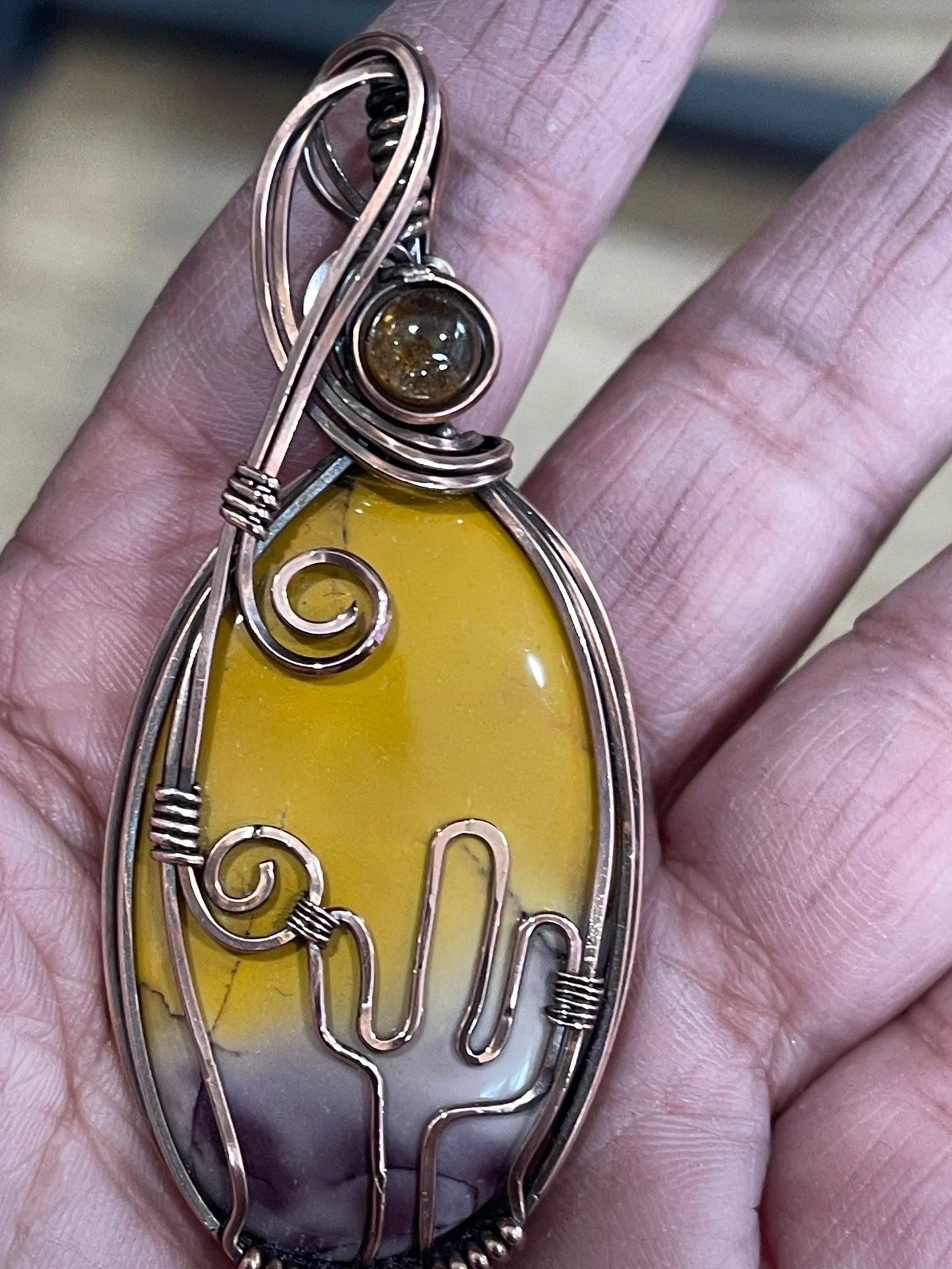 Mookite cab wrapped in oxidized Copper