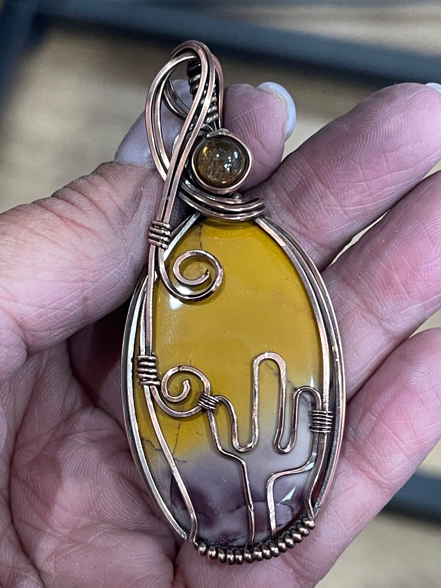 Mookite cab wrapped in oxidized Copper
