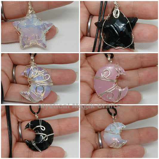 Twisted Celestials Wire Pendants