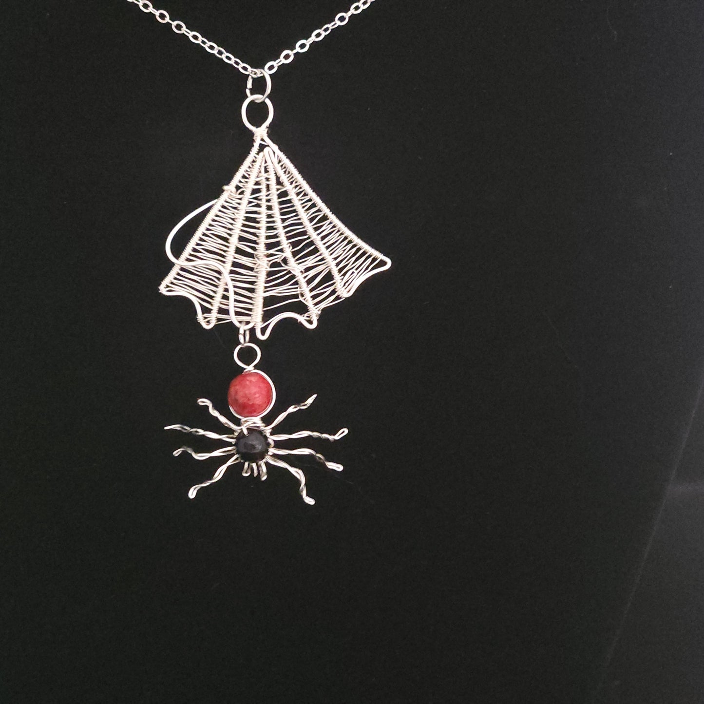 Wire Wrapped Spider Web & Spider