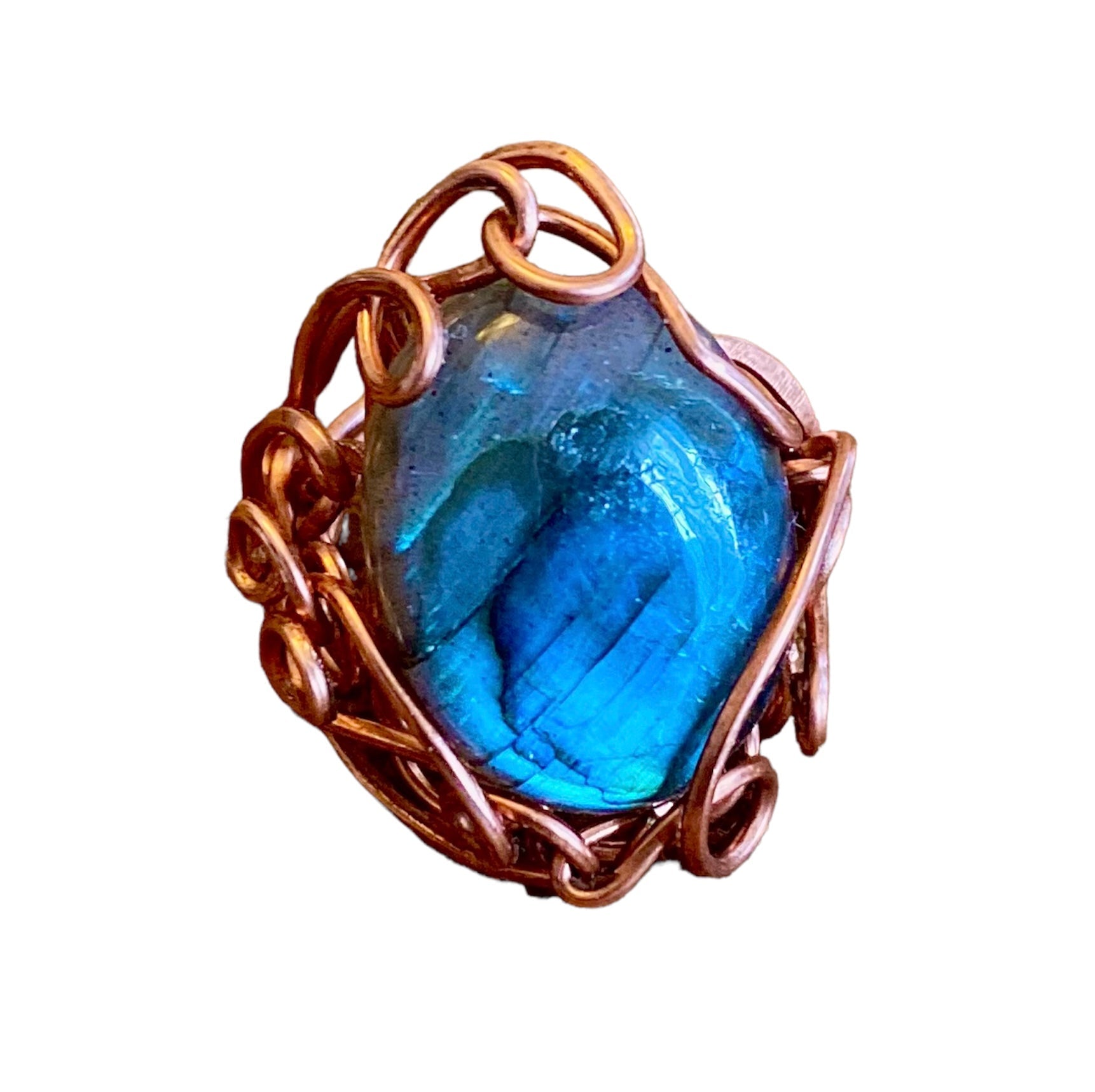 Labradorite Copper Ring