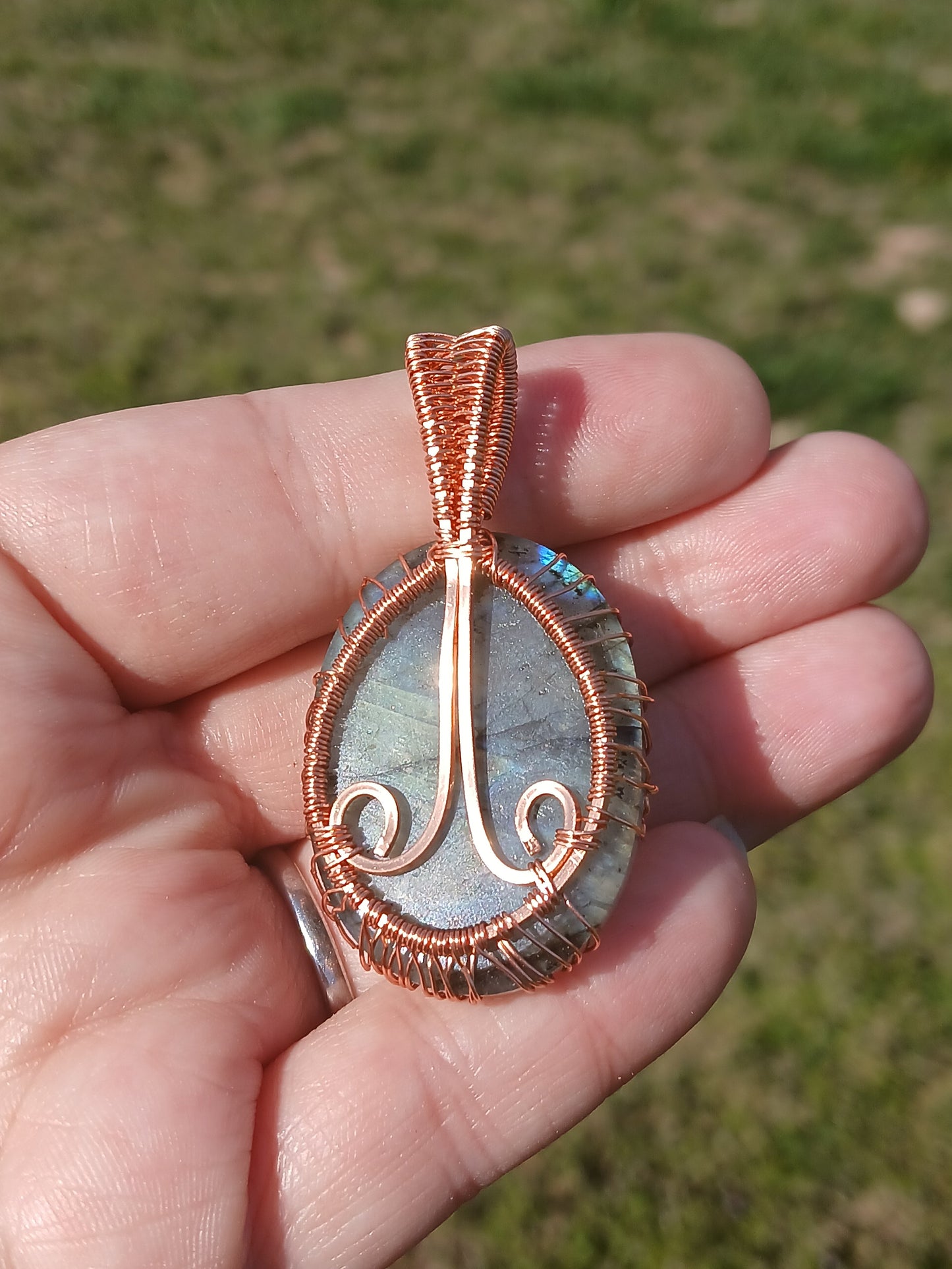 Labradorite Copper Tree Of Life Pendant